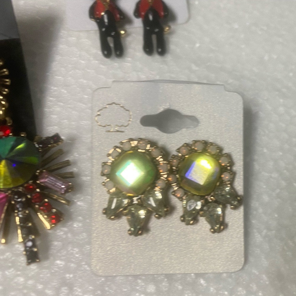 Lot Of 6 Designer Inspired Rhinestone Statement E… - image 2